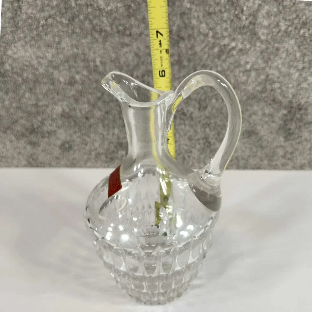 Genuine Lead Crystal Pitcher Clear Handcut 24% PbO West‎ Germany Vintage